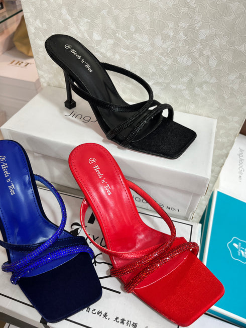 Luxury Stone Embellished Stiletto Heels